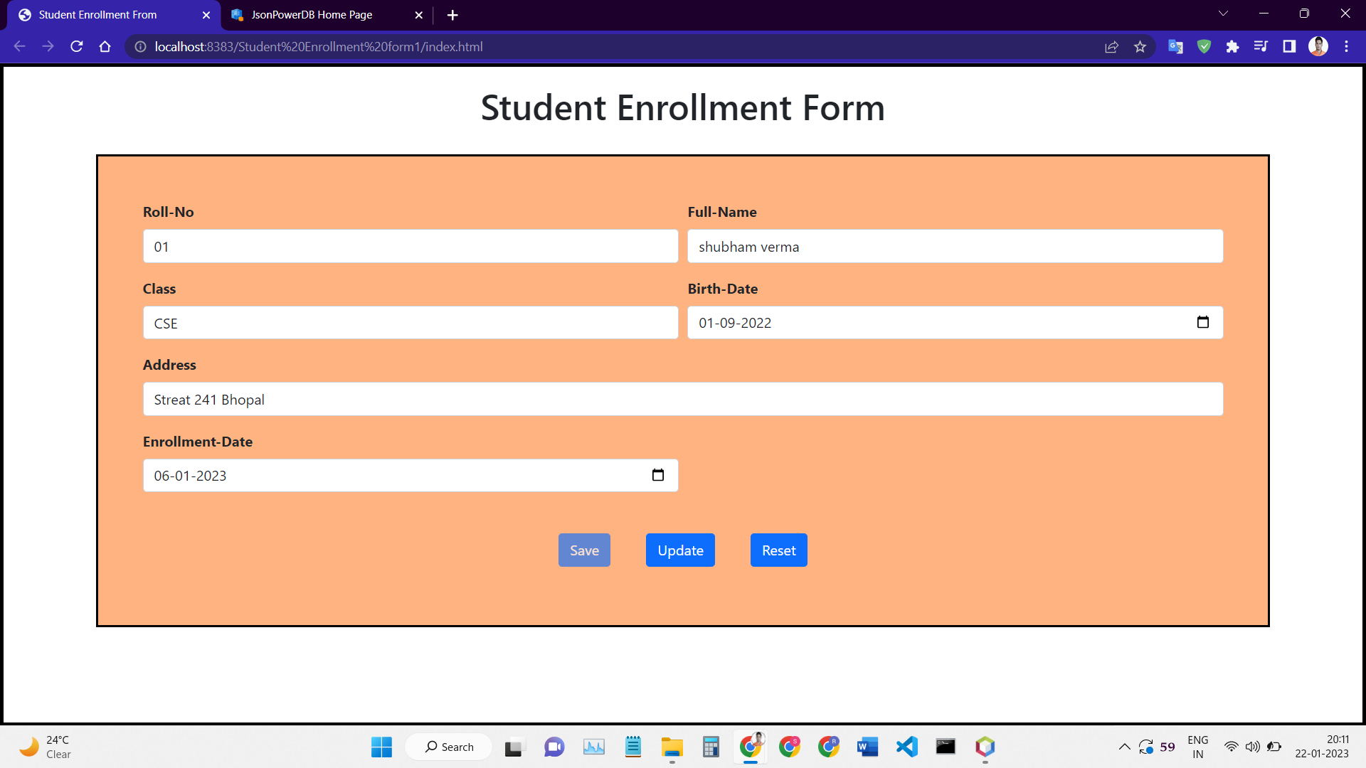 GitHub - ShubhamVerma-Developer/StudentEnrollmentForm