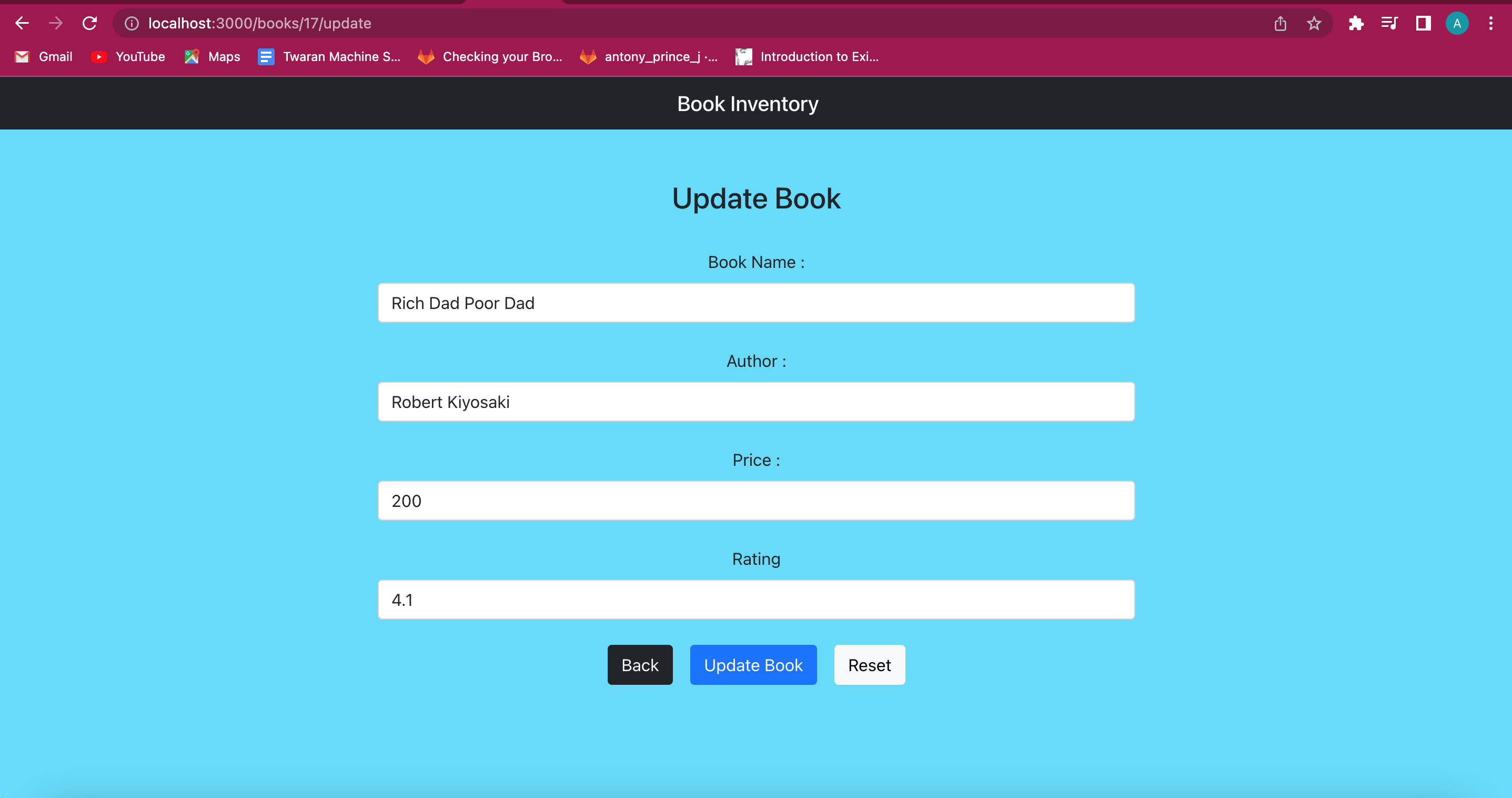GitHub - antoprince001/book-app: Book management application configured ...