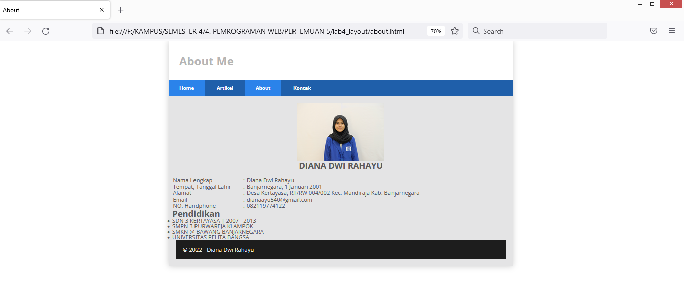 GitHub - DianaDwiRahayu/Lab4Web