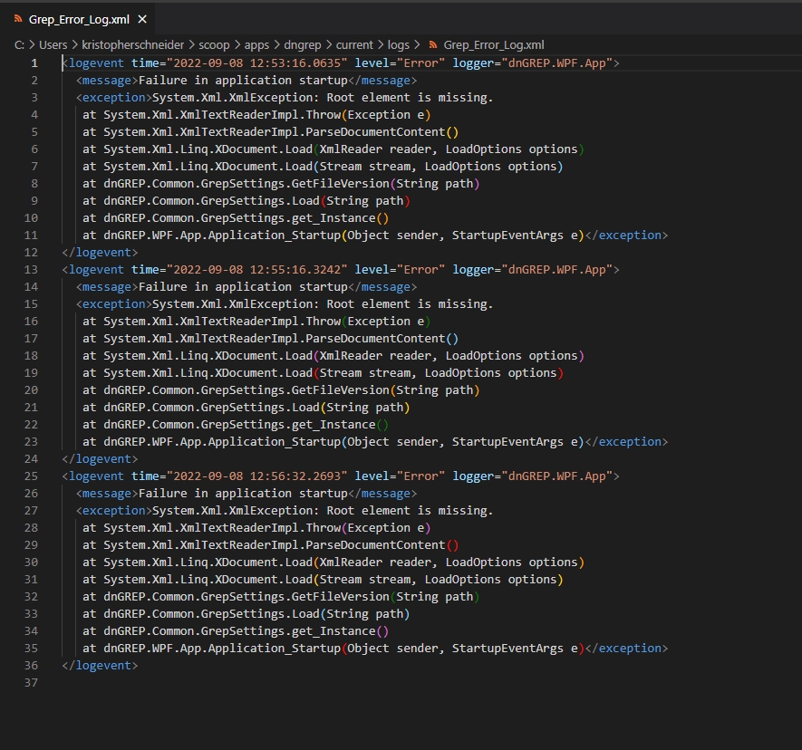 dnGrep is not opening when I click on it. · Issue #9199 ...