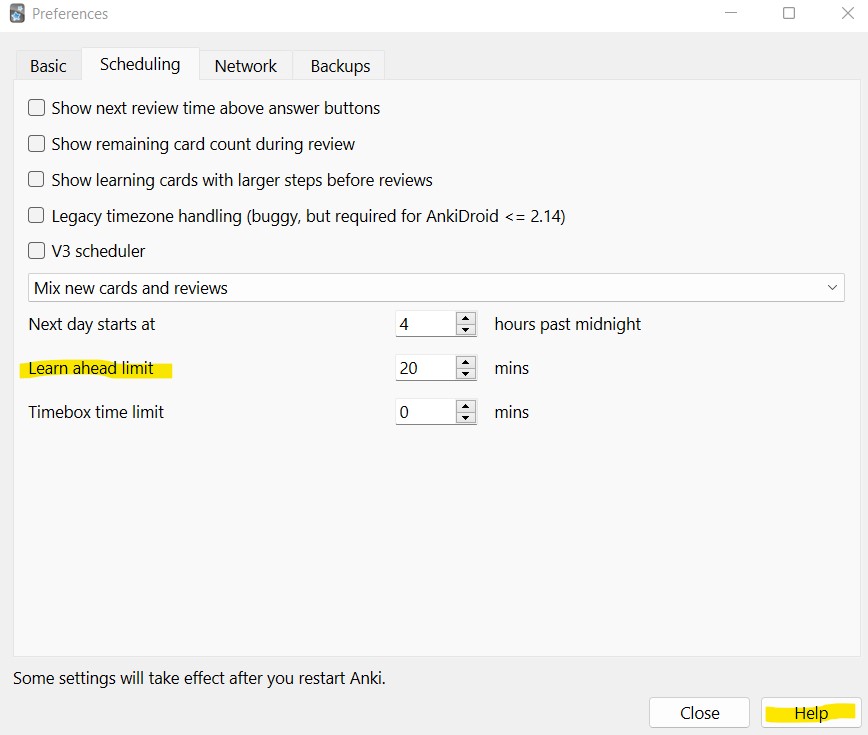 Setting is difficult to understand - Learn ahead limit · Issue 