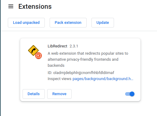 Issue #490 · libredirect/browser_extension · GitHub