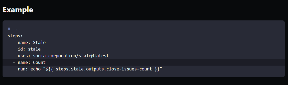 [DOCS] Outputs example highlight is not right · Issue #439 · Sonia ...