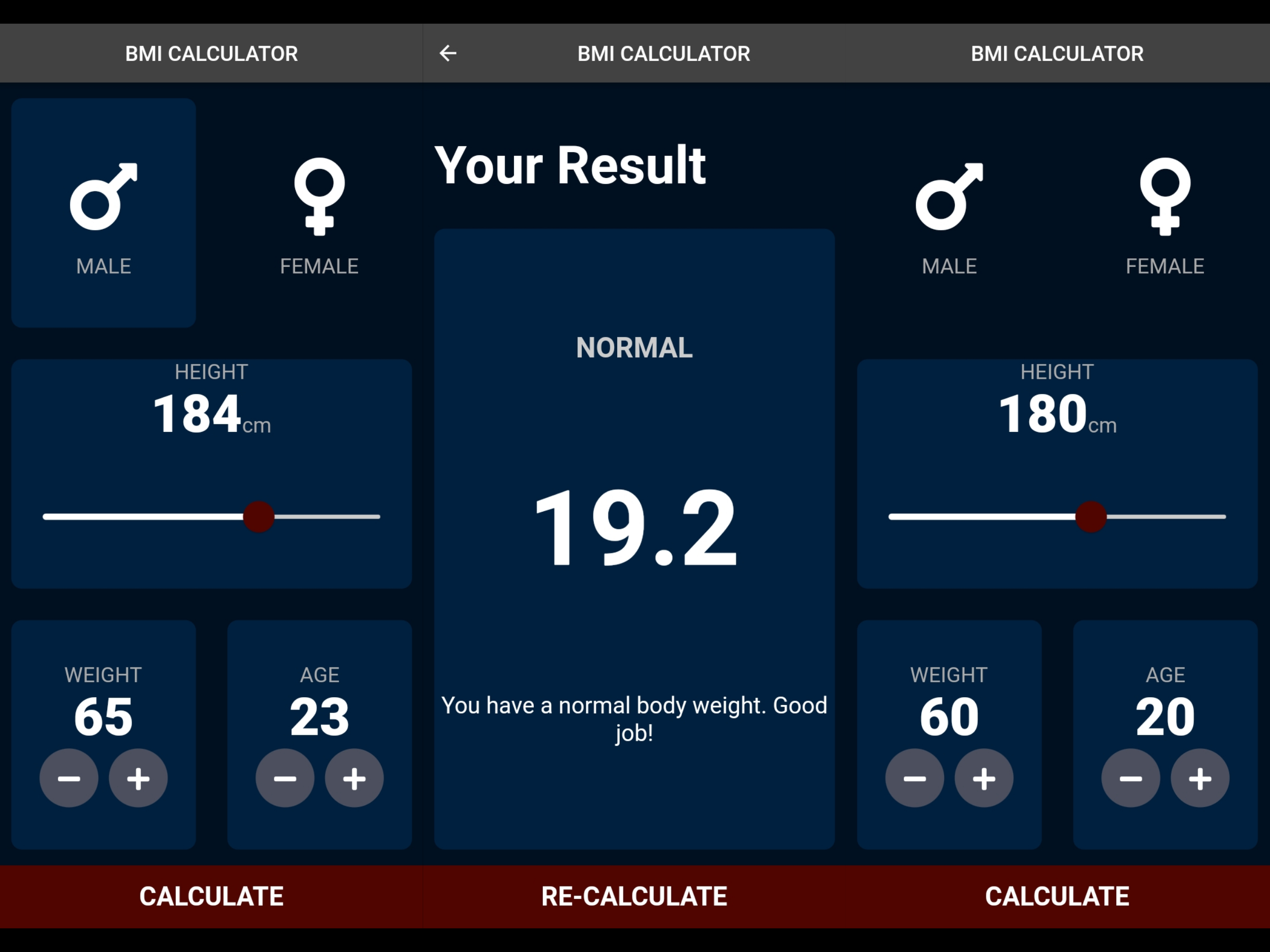 A BMI Calculator With Flutter Free Flutter Source Code A BMI Calculator With Flutter Free Flutter Source Code