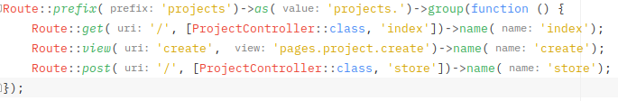 Missing route name completion for routes defined with Route::view ...