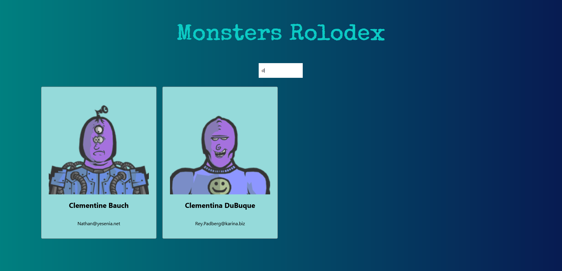 GitHub - AnimasianX/monster-rolodex: React application where theres a ...