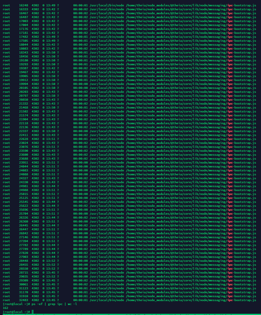 maybe have a memory leak · Issue #5355 · eclipse-theia/theia · GitHub