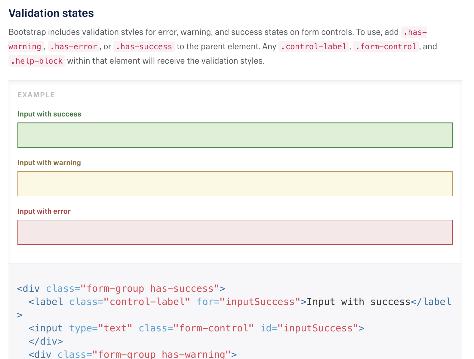 Design tweaking on input fields ("validation states") · Issue #201 ...
