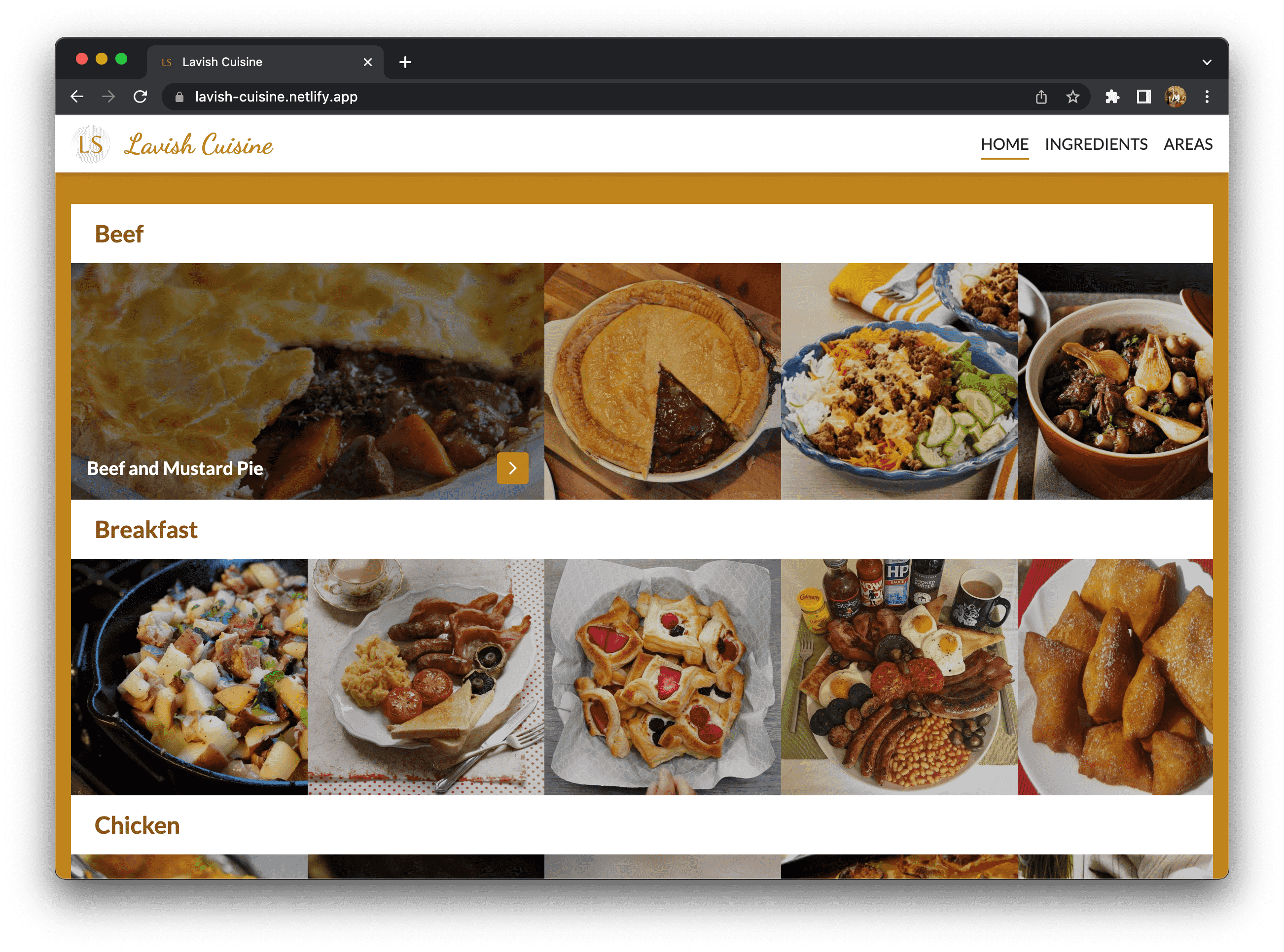 GitHub okoyecharles/lavishcuisine A mealbased website that gives