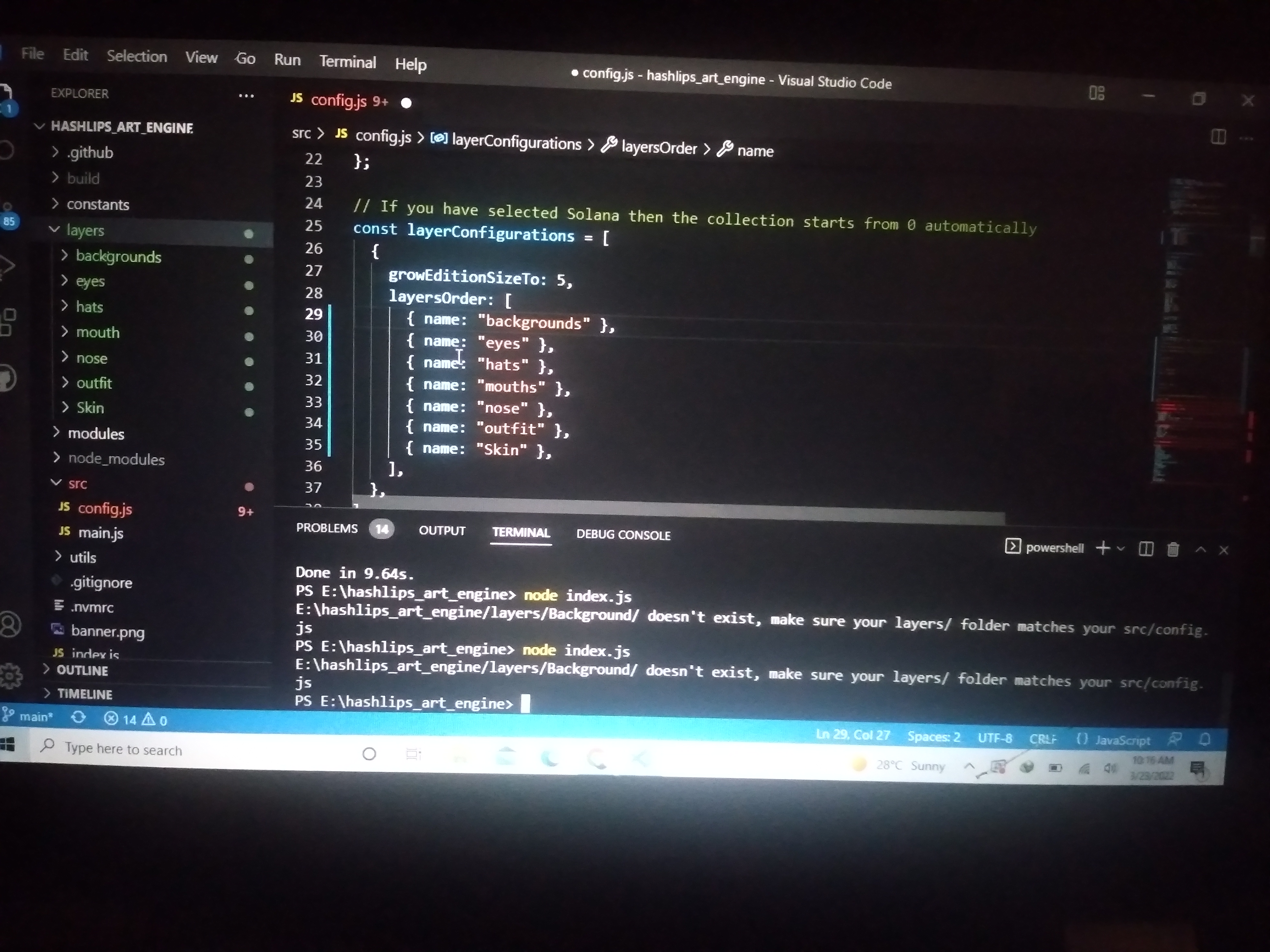 Deprecation warning of node js · Issue #981 · HashLips/hashlips_art ...