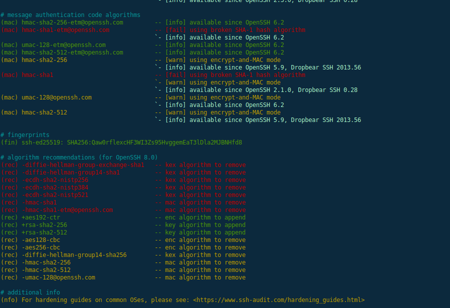 hardening Rocky 8 sshd · Issue 214 · jtesta/sshaudit · GitHub