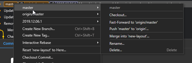 No context menu for active branch · Issue #597 · fork-dev/TrackerWin ...