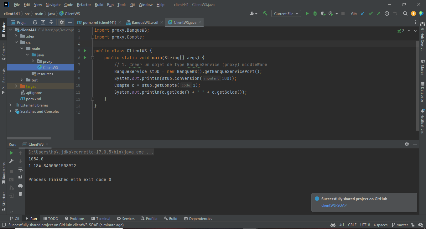 GitHub - AhmedKharbouch/clientWS-SOAP: création du proxy (stub) coté ...