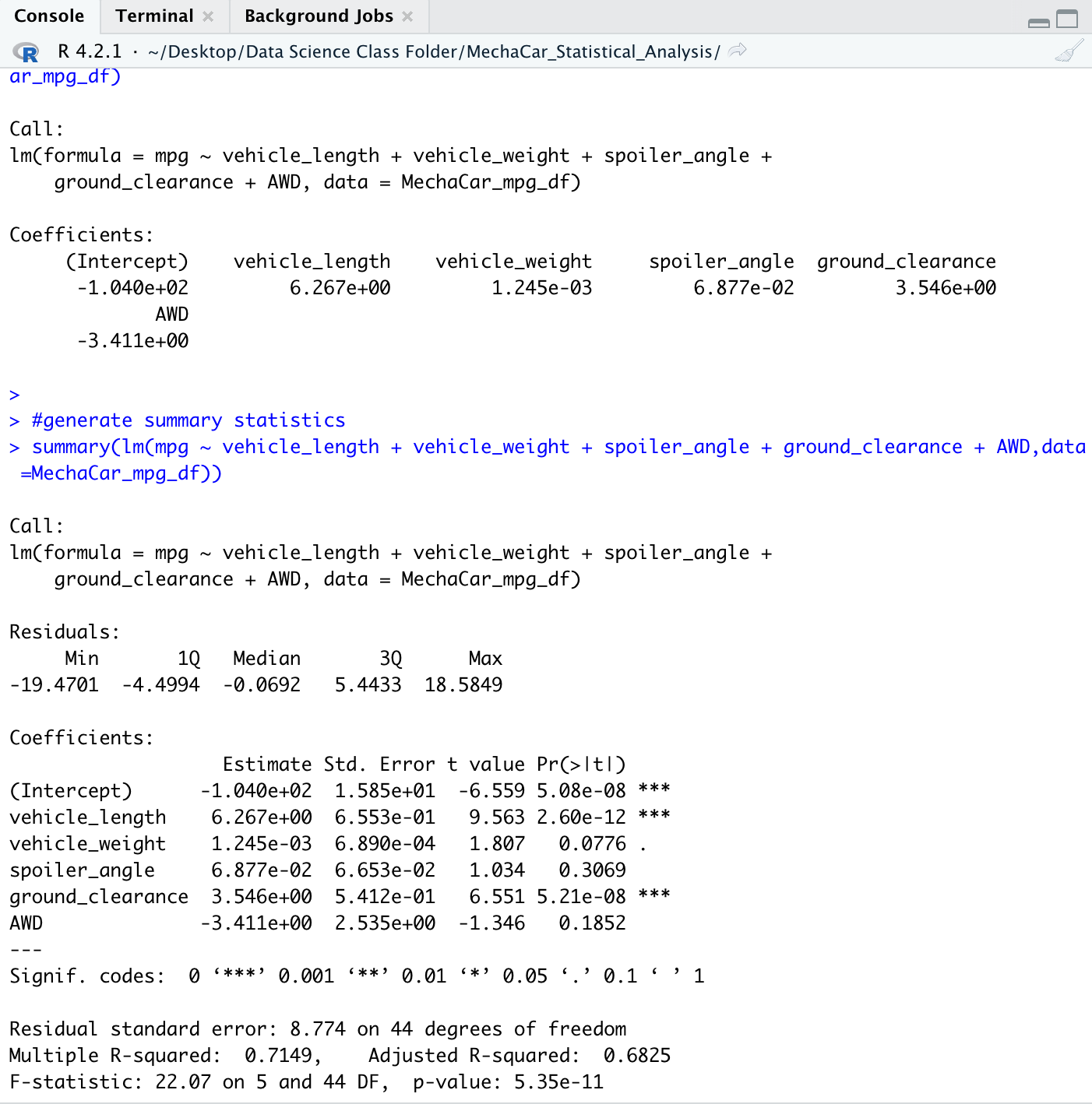 GitHub - carlosalexismorales/MechaCar_Statistical_Analysis: Using R to ...