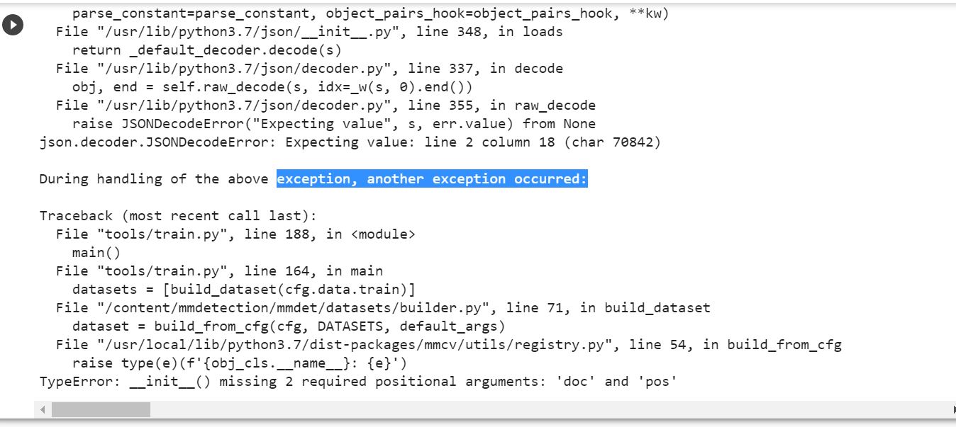 error massage in maskrcnn data builder
