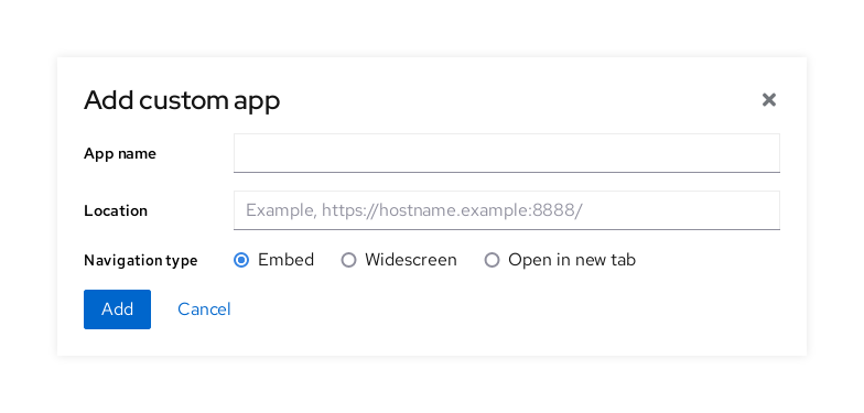 custom app modal dialog