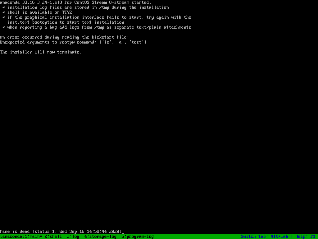 machines: unattended installation password does not work with spaces ...