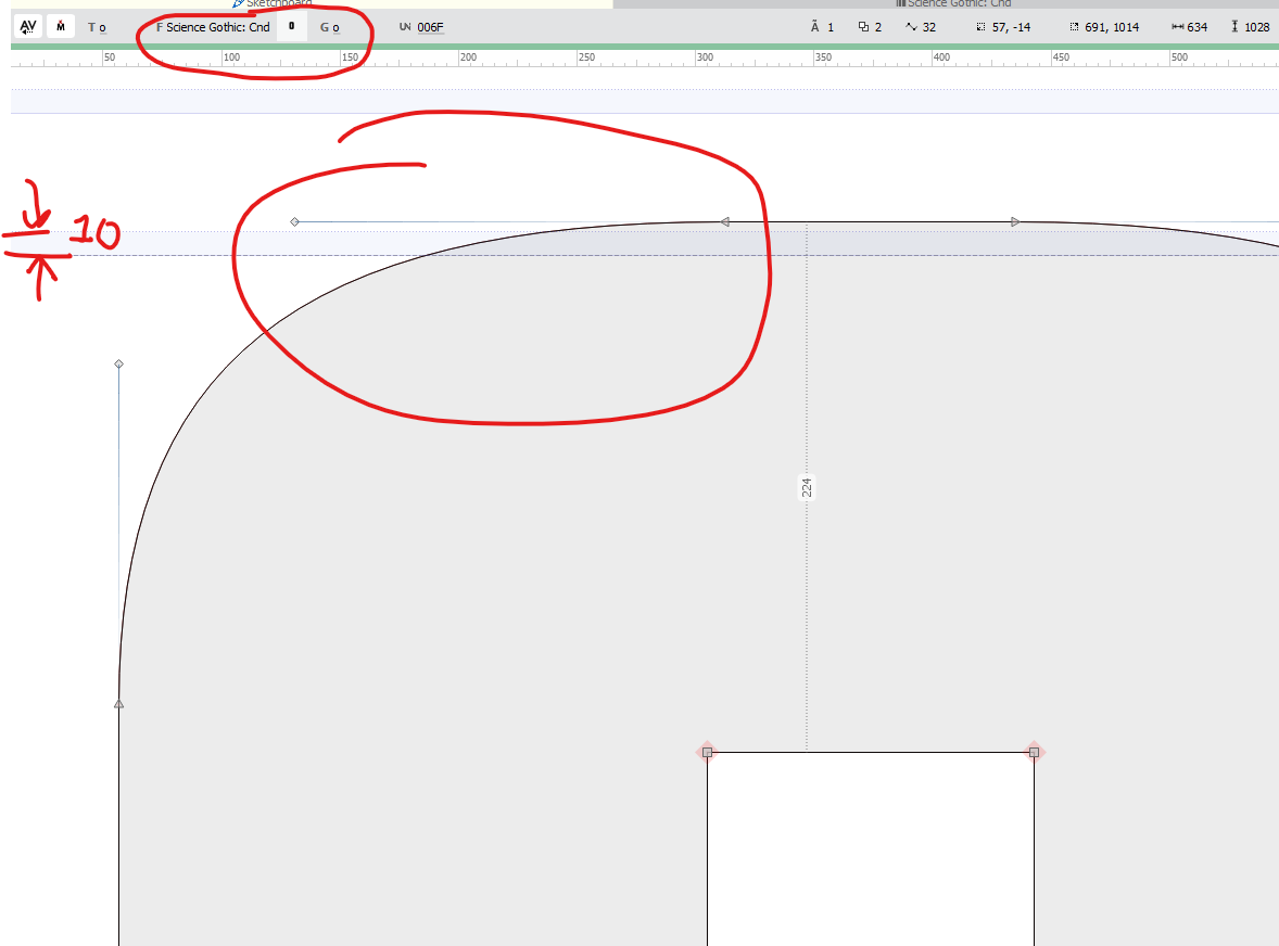 Glyphs not fitting in zones · Issue #167 · googlefonts/science-gothic ...