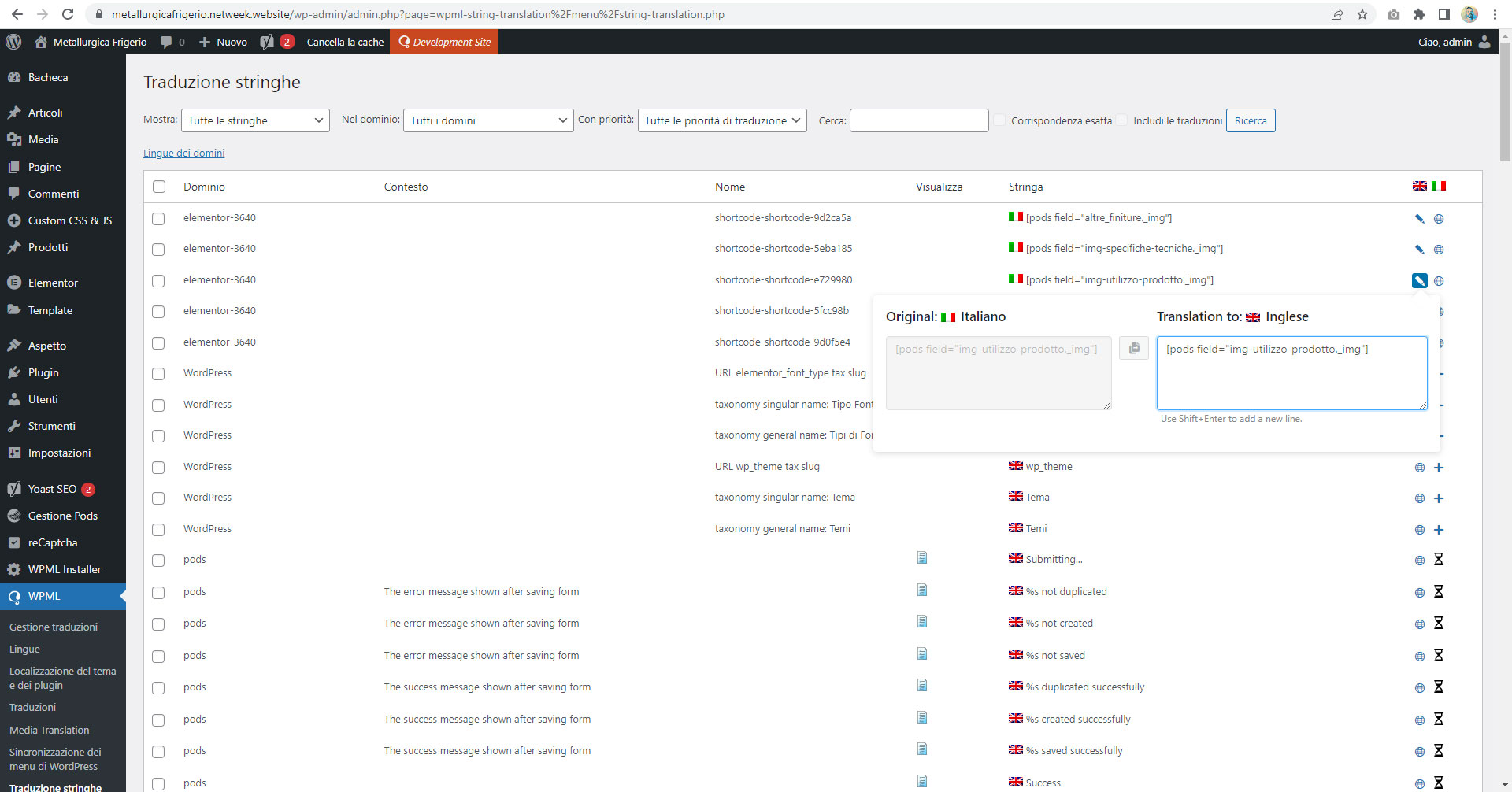 Pods doesn't work correctly with WPML (same with elementor or pods ...