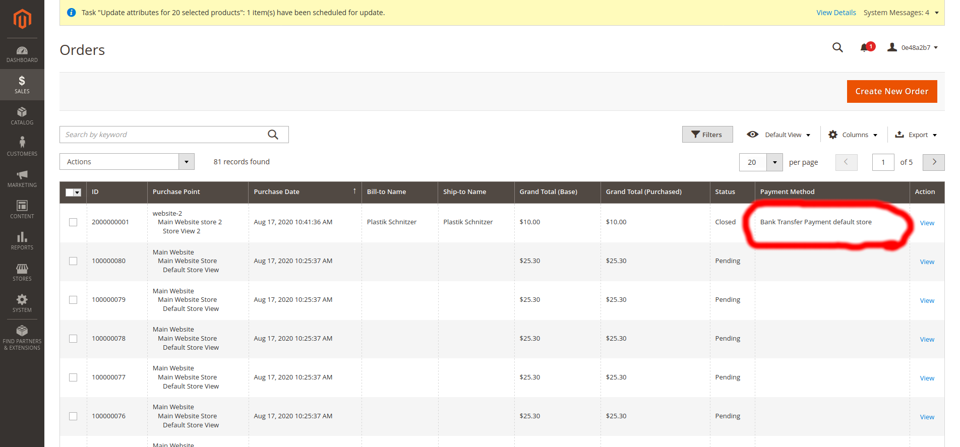 Screenshot_2020-08-17 Orders Operations Sales Magento Admin