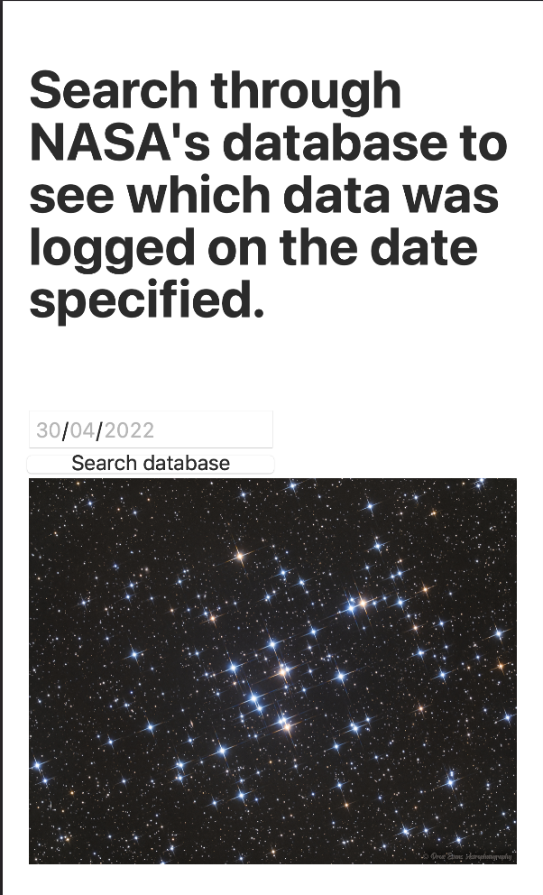 GitHub - liamsegura/NASA-explore-api: Search through NASA's data base ...