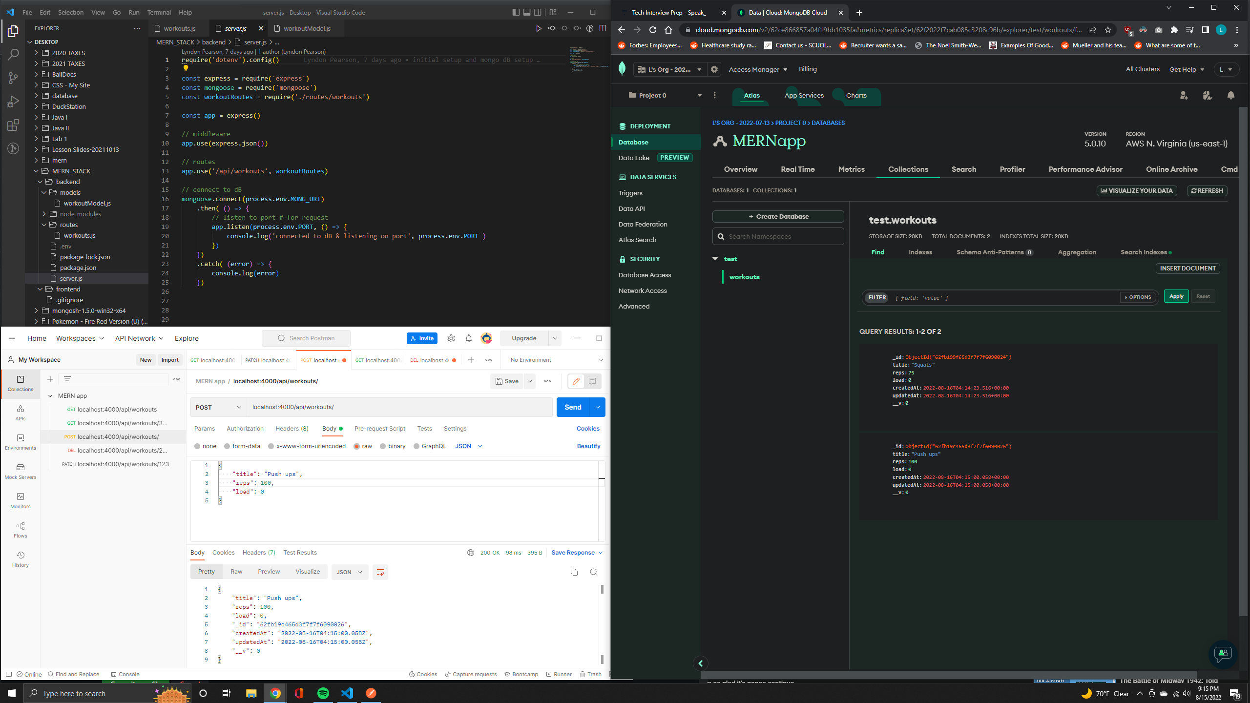 GitHub lyndonpearson/MERN_STACK A workout tracker app using the MERN