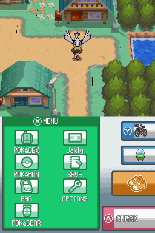 Black line terrain block artifacts in 4th Pokémon gen games when