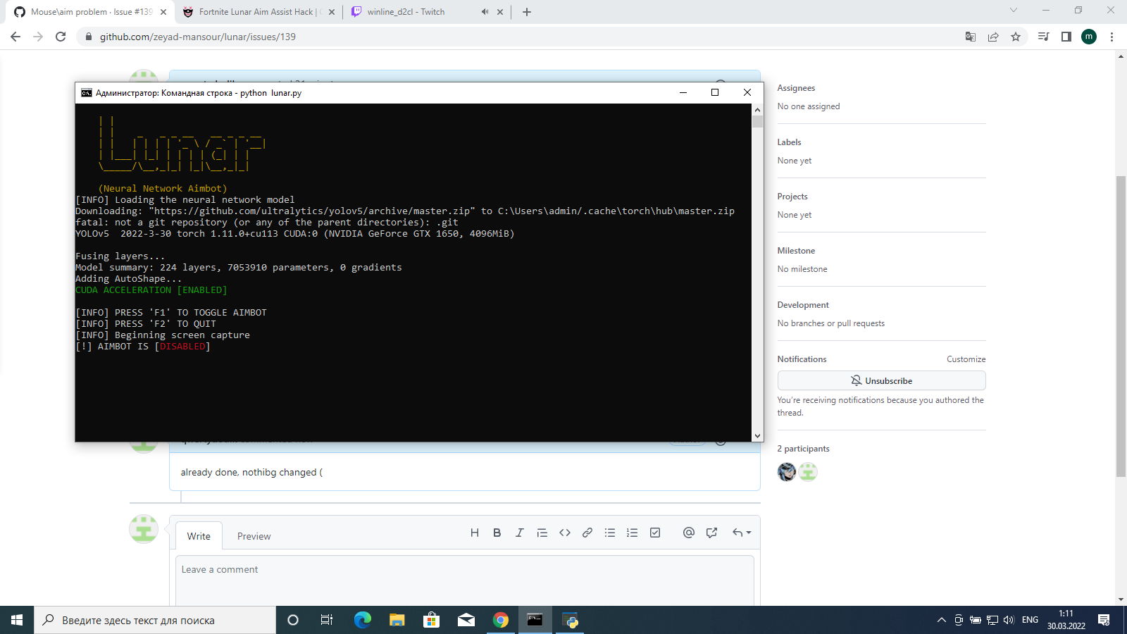 Mouse\aim problem · Issue #139 · zeyad-mansour/lunar · GitHub