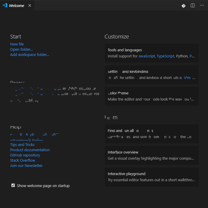 Welcome screen text rendering issue · Issue #82537 · microsoft/vscode ...