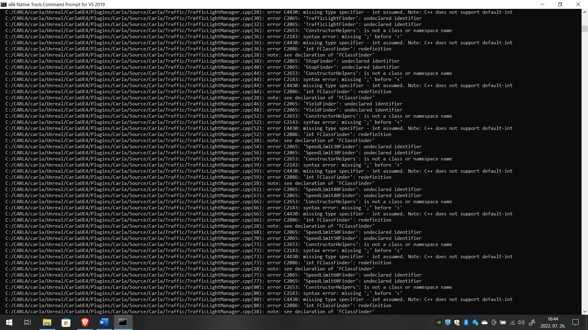 Program do not want to start after creating a new sensor lot of errors
