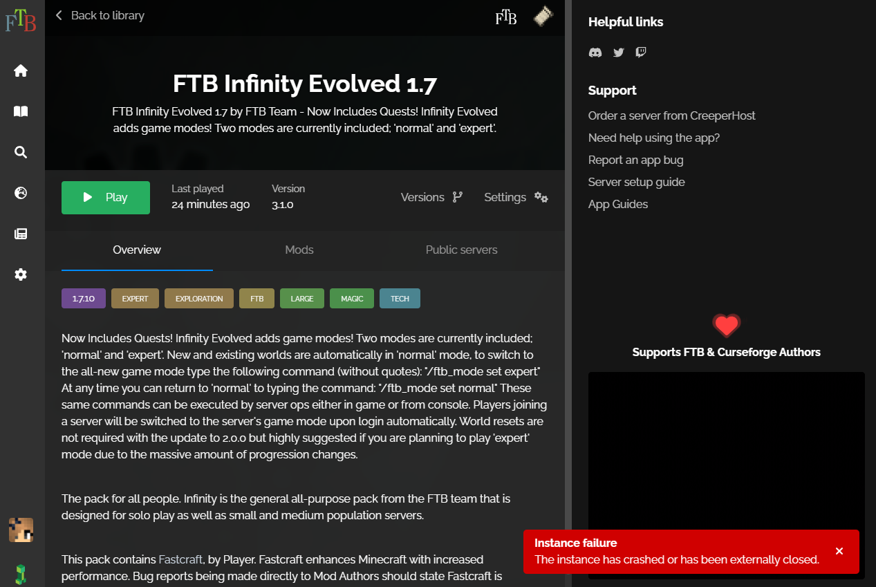 [Bug]: My game won't start anymore and I don't know why. · Issue #709 ...