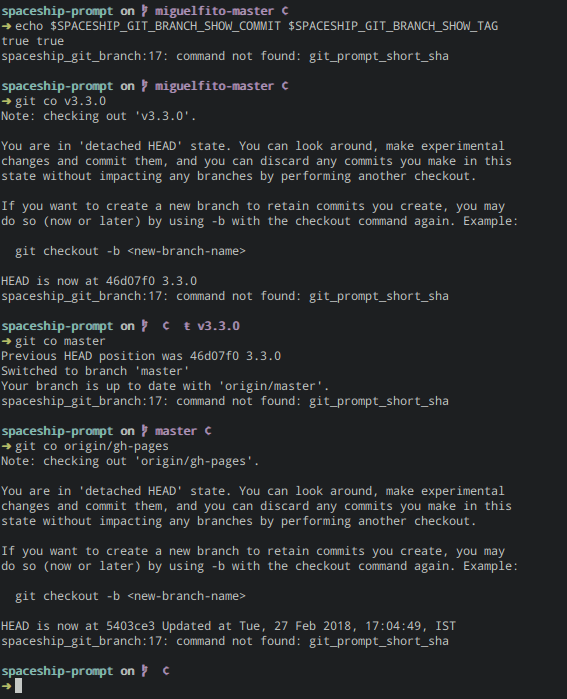 Added new git section to see current commit SHA by miguelfito · Pull