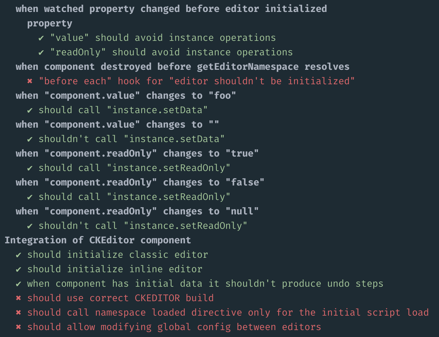 Failing tests in CKEditor 4.17.1 · Issue #124 · ckeditor/ckeditor4-vue ...