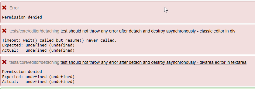 Failing test tests/core/editor/detaching · Issue #3714 · ckeditor ...