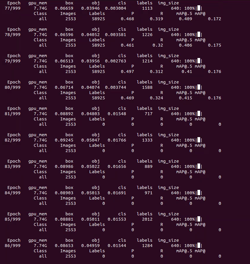 the MAP of verification suddenly becomes 0 during training · Issue ...