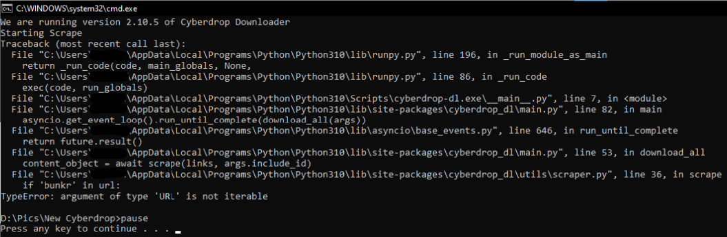 [BUG] "TypeError: argument of type 'URL' is not iterable" · Issue #97 ...