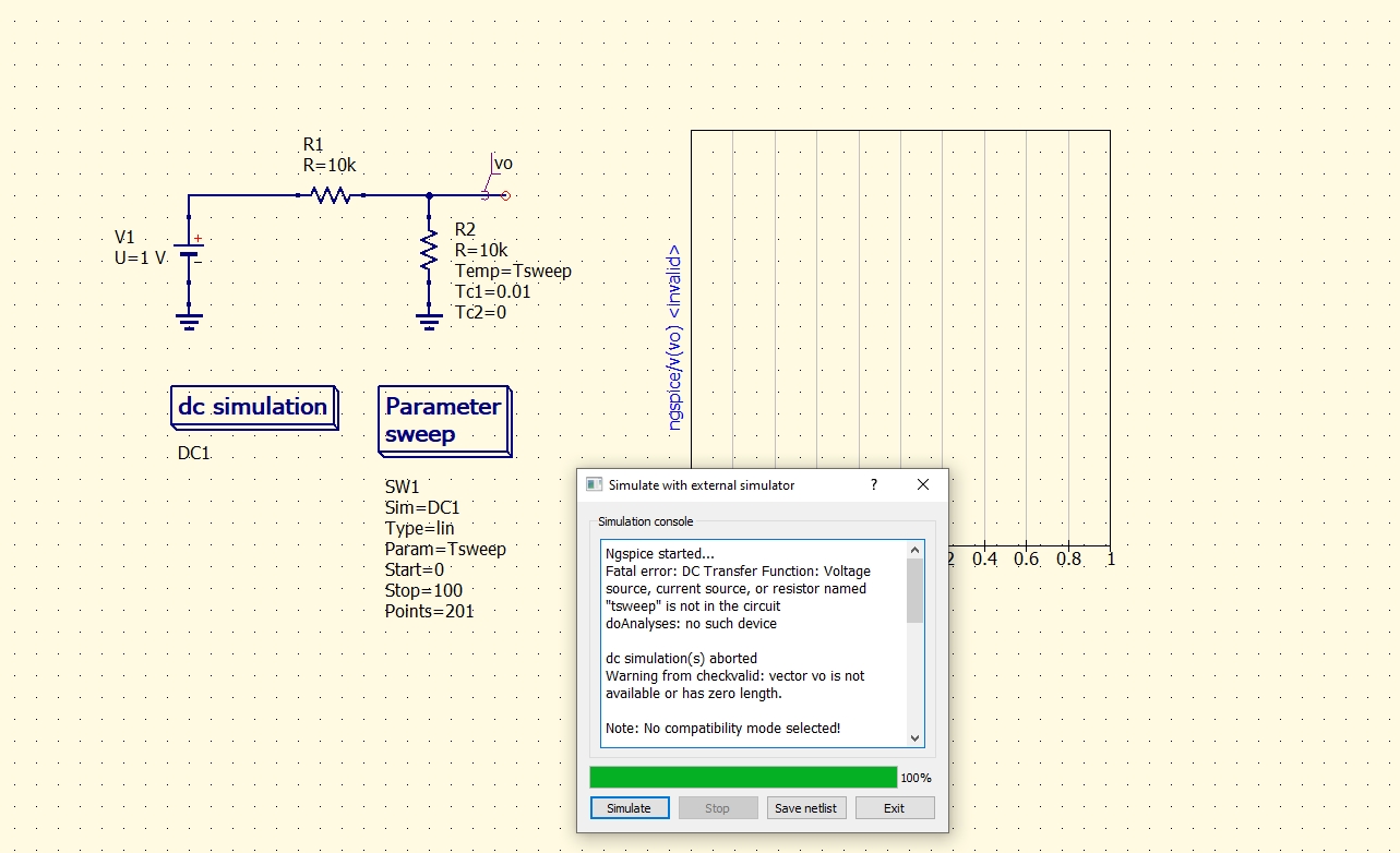 QucsS not passing Resistor Tc1 or Tc2 to ngspice · Issue 193 · ra3xdh