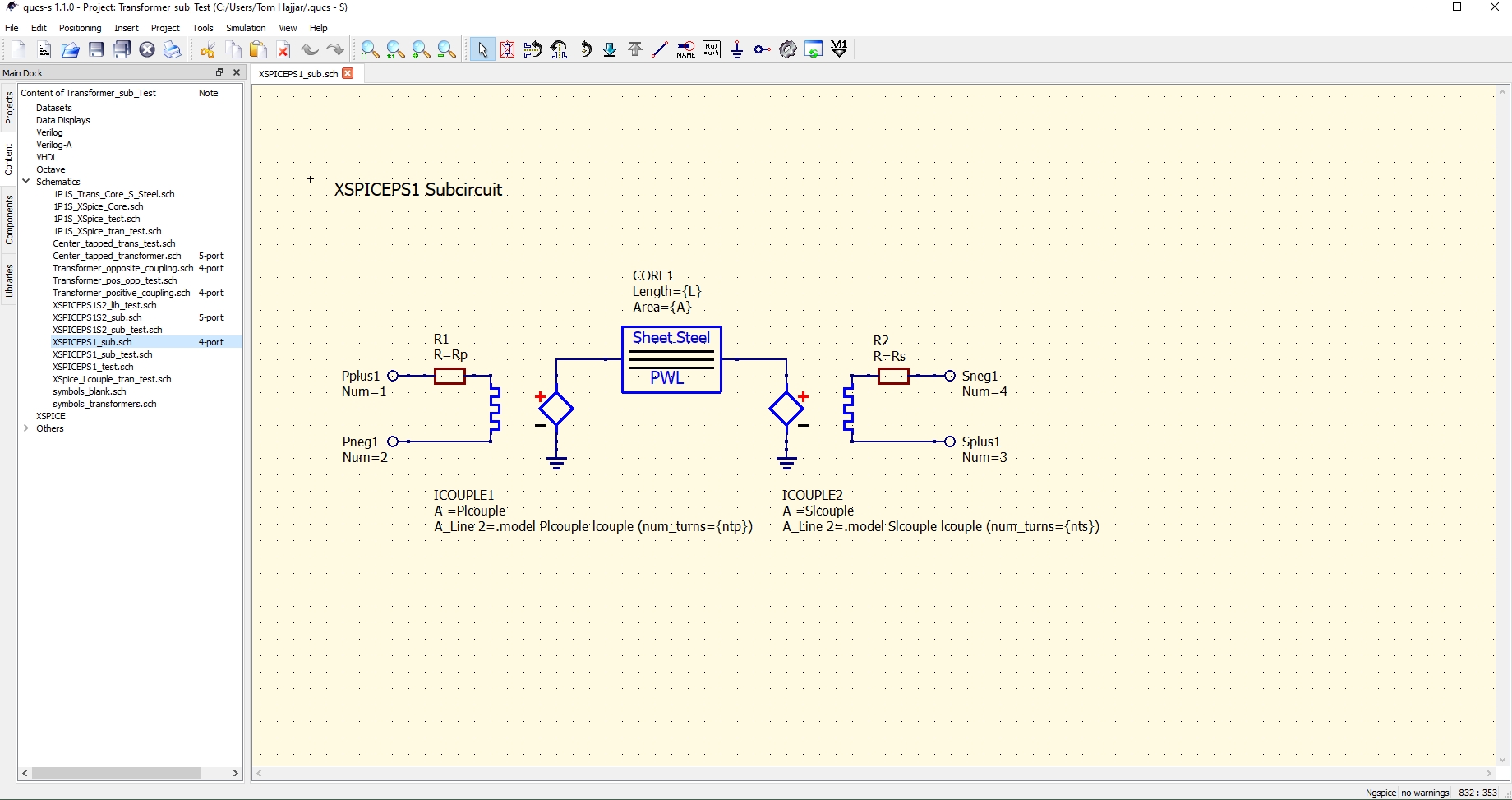 Transformer Library Testing · Issue #228 · ra3xdh/qucs_s · GitHub
