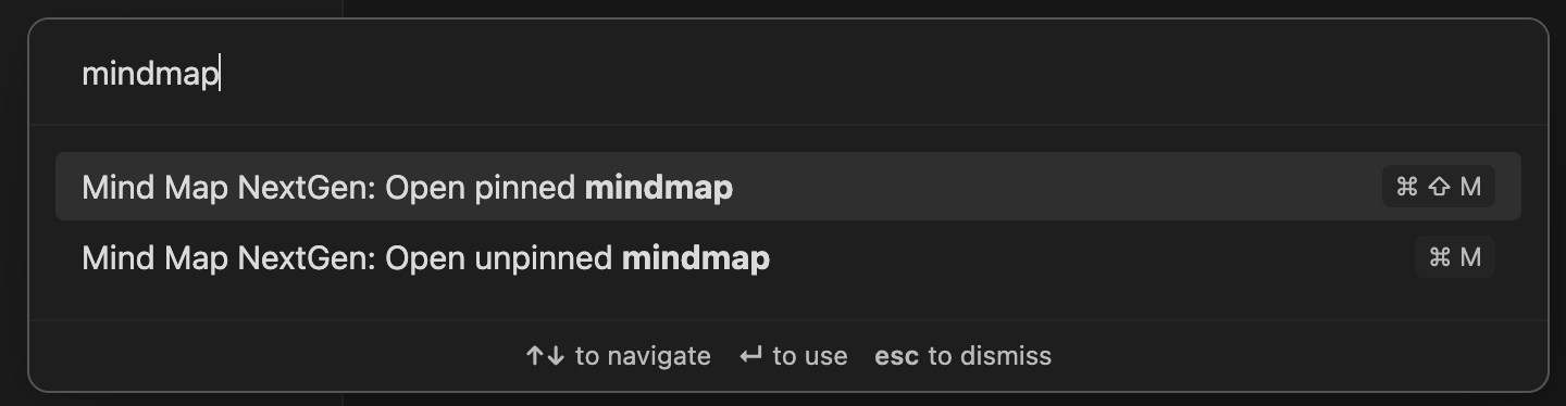 Command palette commands