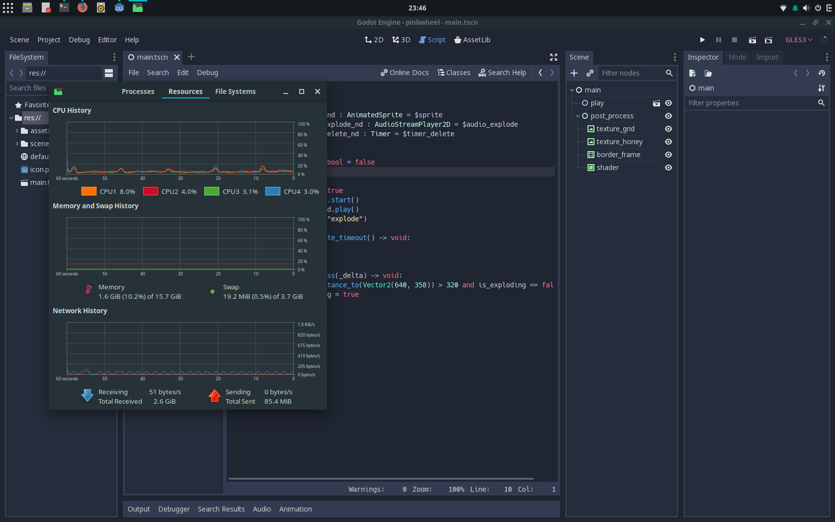 IDE has high CPU usage while idling · Issue #22845 · godotengine/godot ...