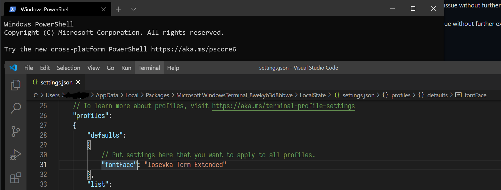 Iosevka Term Extended font gets reset to Consolas · Issue #8645 ...