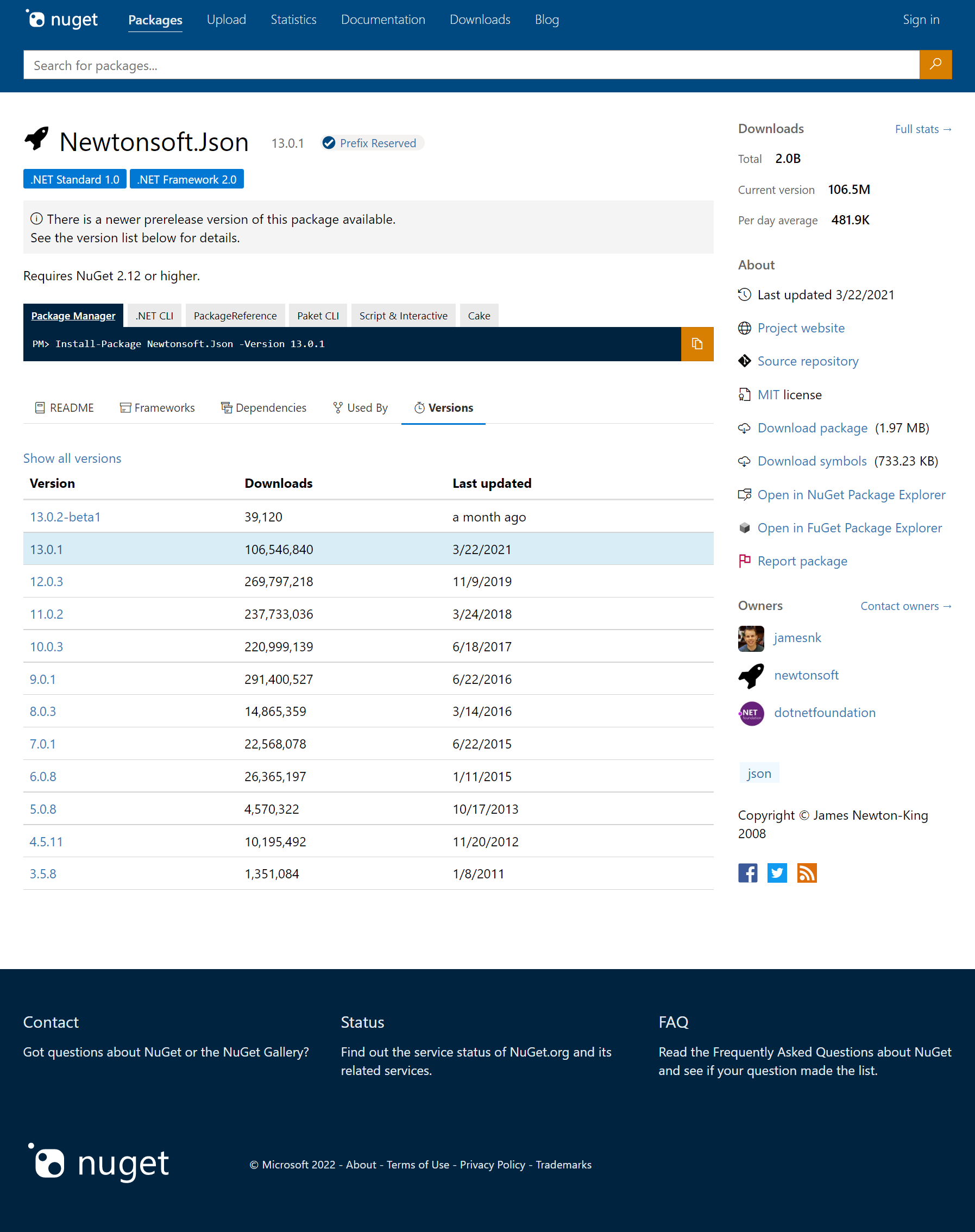 [Feature]: Show only latest minor versions in the version list by ...