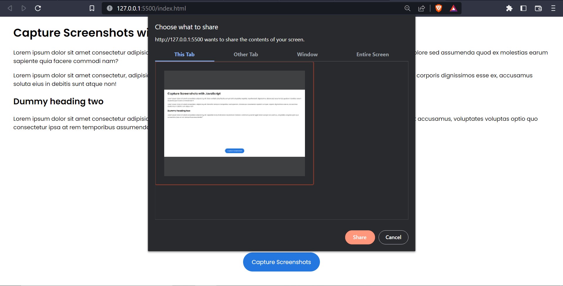 GitHub - anurajkumar23/Take-Screenshot-using-Vanilla-javascript: How to ...