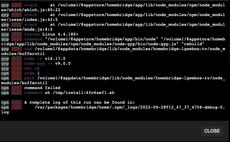 Error During Installation · Issue #140 · grzegorz914/homebridge-lgwebos ...