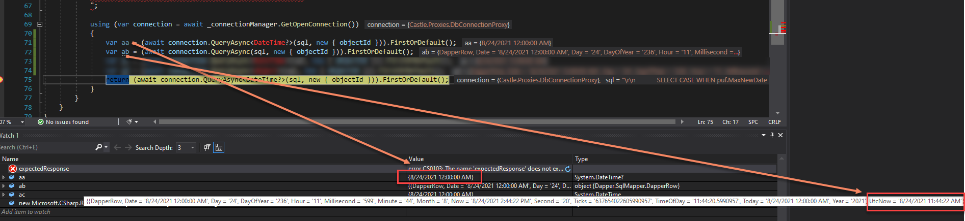 Dapper in .netcore 3.1 QueryAsync return date without time · Issue ...