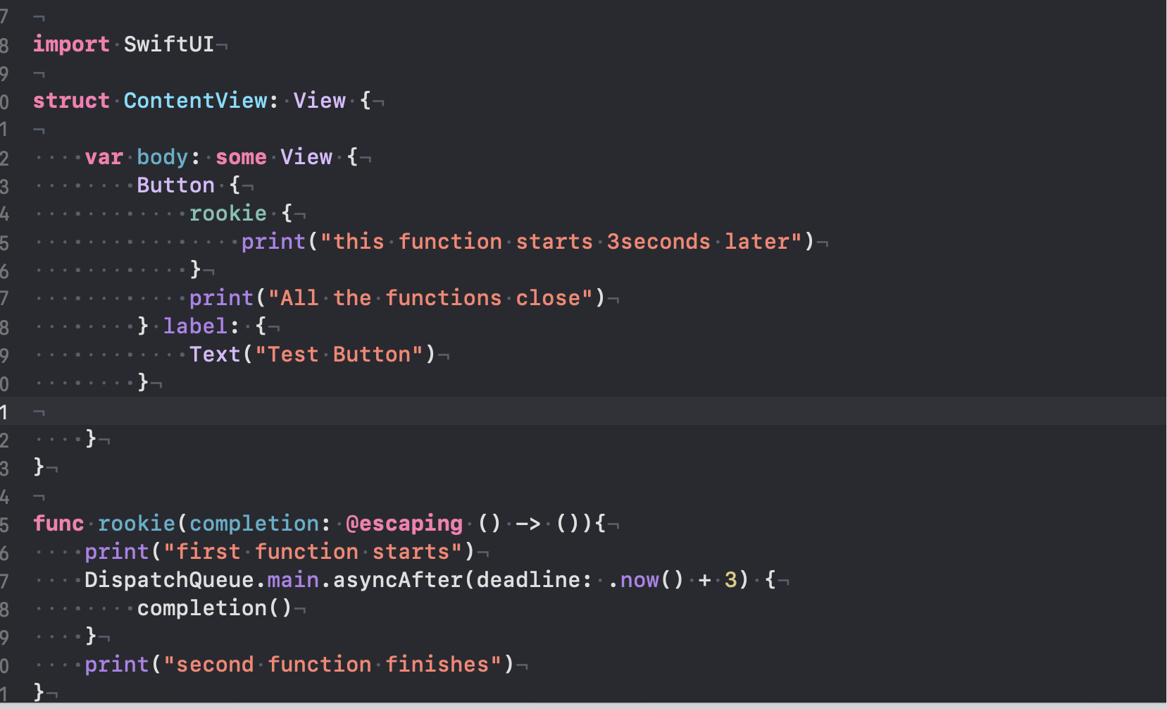 [Closure] 클로저는 1급 객체 · Issue #3 · Rookie0031/Swift-Questions · GitHub