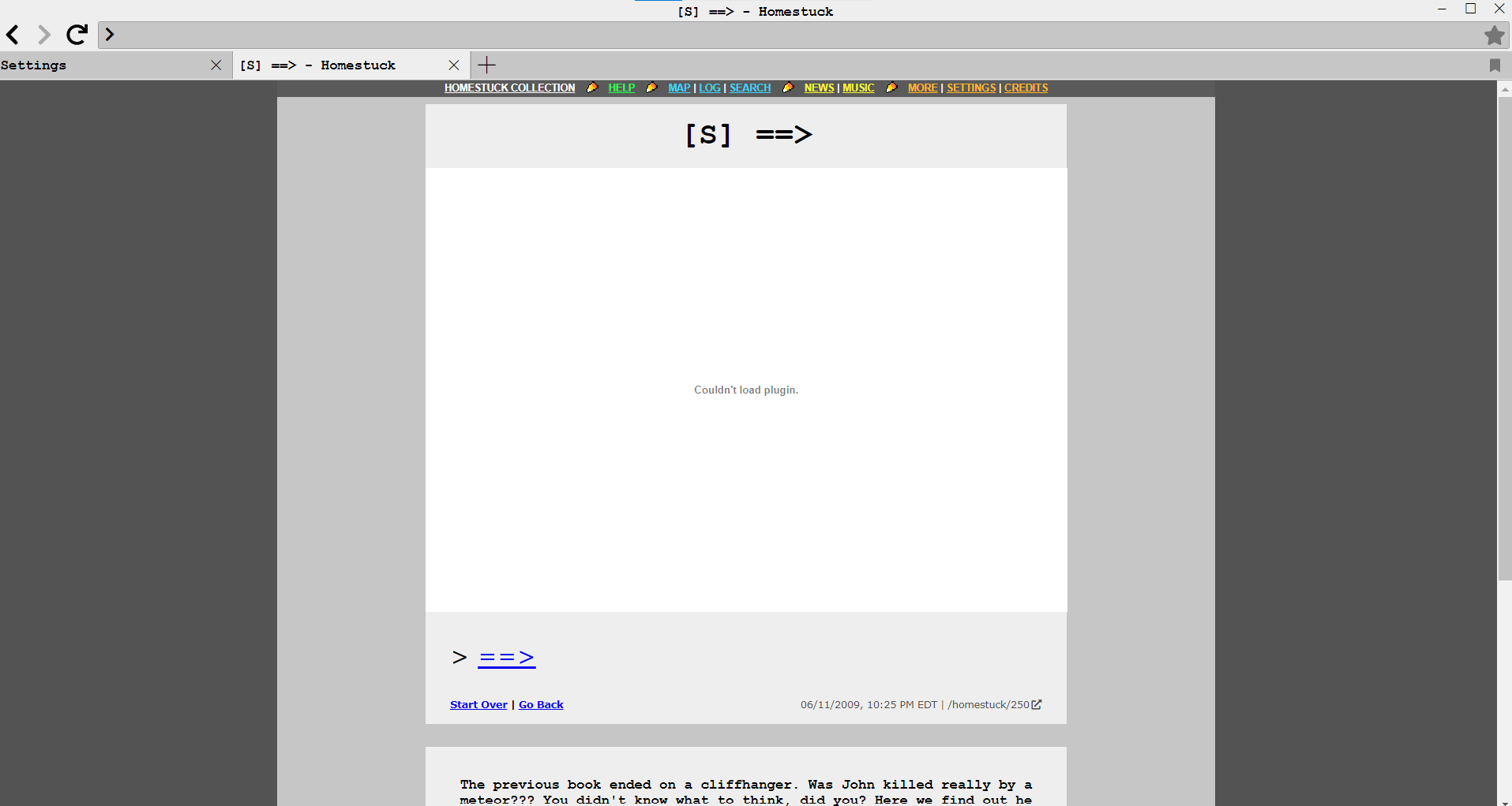 "Couldn't load plugin" · Issue #371 · GiovanH/unofficial-homestuck ...