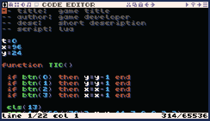 More colorful default palette and editor · Issue #567 · nesbox/TIC-80 ...