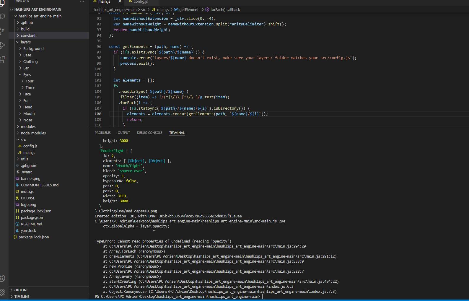 TypeError: Cannot read properties of undefined (reading 'replace ...