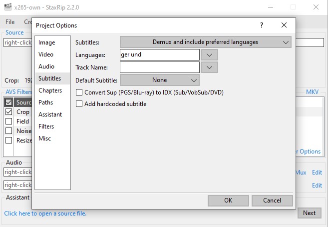 Error extracting subtitles · Issue #634 · staxrip/staxrip · GitHub
